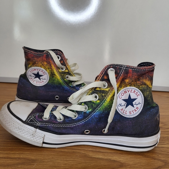 Converse Shoes - Converse Chuck Taylor All Star High-top Sneakers Rainbow Tie-Dye Pride Sz 7